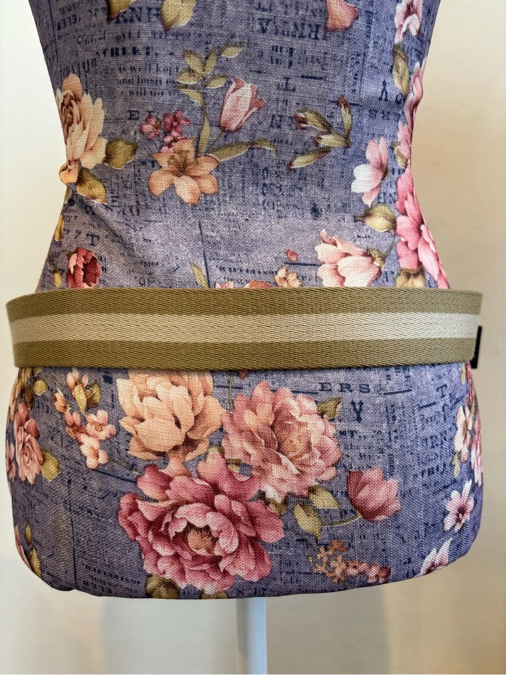 Bally Striped Canvas Cinch Belt